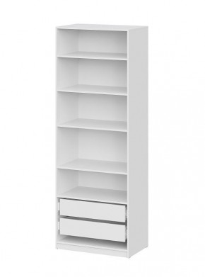 Шкаф ШК-5 + 4 полки + ящики (800) Белый текстурный в Чайковском - chaykovskiy.mebel24.online | фото