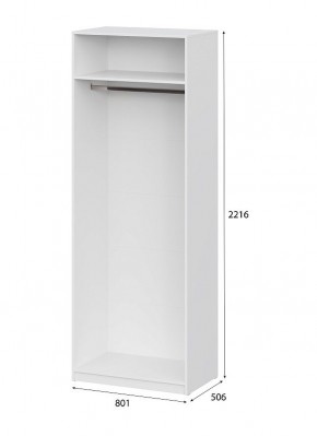 Шкаф ШК-5 (800) Белый текстурный в Чайковском - chaykovskiy.mebel24.online | фото 5