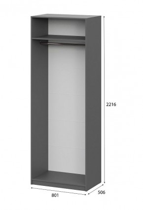 Шкаф ШК-5 (800) Графит серый в Чайковском - chaykovskiy.mebel24.online | фото 5