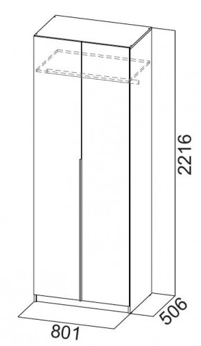 Шкаф ШК-5 (800) Меланж в Чайковском - chaykovskiy.mebel24.online | фото 5