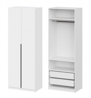 Шкаф ШК-5 + 2 полки + ящики (800) Белый текстурный в Чайковском - chaykovskiy.mebel24.online | фото