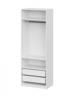 Шкаф ШК-5 + 2 полки + ящики (800) Белый текстурный в Чайковском - chaykovskiy.mebel24.online | фото 3