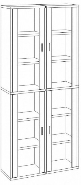 Шкаф-витрина Домино СУ(ш2в2)+4ФС в Чайковском - chaykovskiy.mebel24.online | фото 3