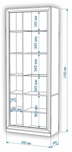 Шкаф-витрина Нобиле ШВтВ-ФСД-БЯН в Чайковском - chaykovskiy.mebel24.online | фото 3