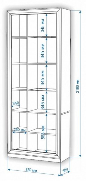 Шкаф-витрина Нобиле ШВтВ-ФСД-ФГК в Чайковском - chaykovskiy.mebel24.online | фото 3