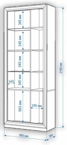 Шкаф-витрина Нобиле ШВтВ-ФСД-ФГК в Чайковском - chaykovskiy.mebel24.online | фото 3