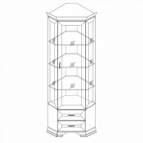 Шкаф-витрина угловой Сиена в Чайковском - chaykovskiy.mebel24.online | фото 2