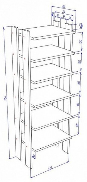 Стеллаж для обуви Cross СТЕЛ1 в Чайковском - chaykovskiy.mebel24.online | фото 4