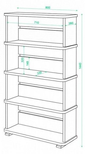 Стеллаж Домино СБ-25/4 в Чайковском - chaykovskiy.mebel24.online | фото 3