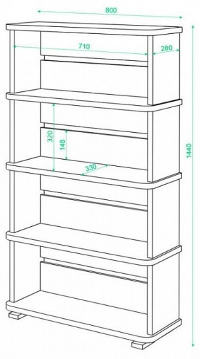 Стеллаж Домино СБ-25/4 в Чайковском - chaykovskiy.mebel24.online | фото 2