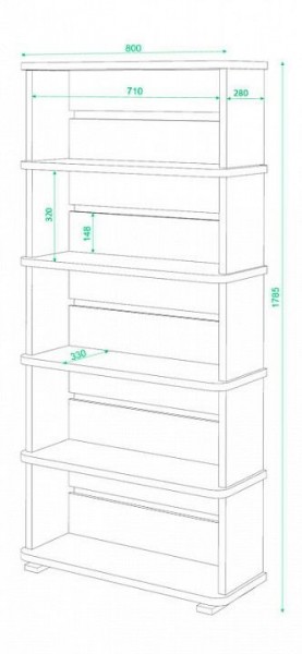 Стеллаж Домино СБ-25/5 в Чайковском - chaykovskiy.mebel24.online | фото 2