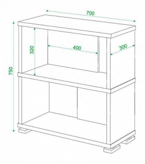 Стеллаж книжный Домино нельсон СБ-10_2 в Чайковском - chaykovskiy.mebel24.online | фото 3