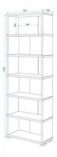 Стеллаж книжный Домино нельсон СБ-10_6 в Чайковском - chaykovskiy.mebel24.online | фото 2