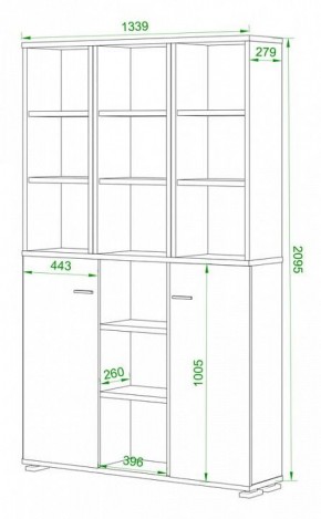 Стеллаж комбинированный Домино ПУ-40-6 в Чайковском - chaykovskiy.mebel24.online | фото 2