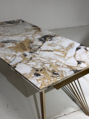 Стол ACERRA NEW 160 GLOSS GRAND JADE SOLID CERAMIC/ каркас цвета шампань, ®DISAUR в Чайковском - chaykovskiy.mebel24.online | фото 5