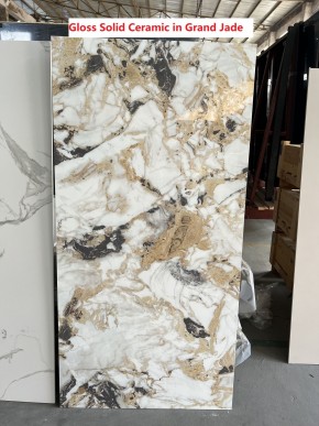 Стол ACERRA NEW 160 GLOSS GRAND JADE SOLID CERAMIC/ каркас цвета шампань, ®DISAUR в Чайковском - chaykovskiy.mebel24.online | фото 6
