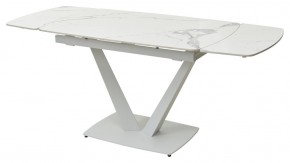 Стол ALATRI 120 GLOSS STATUARIO WHITE SOLID CERAMIC / WHITE, ®DISAUR в Чайковском - chaykovskiy.mebel24.online | фото 5
