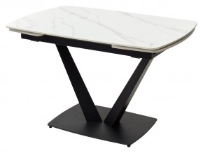 Стол ALATRI 120 MATT WHITE MARBLE SOLID CERAMIC / BLACK, ®DISAUR в Чайковском - chaykovskiy.mebel24.online | фото 2