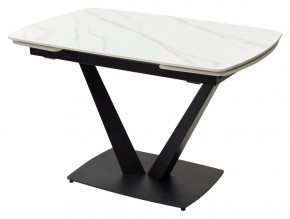 Стол ALATRI 120 MATT WHITE MARBLE SOLID CERAMIC / BLACK, ®DISAUR в Чайковском - chaykovskiy.mebel24.online | фото 7