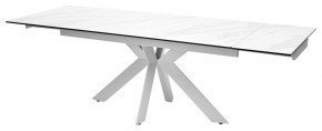 Стол BELLUNO 160 MARBLES KL-99 Белый мрамор матовый, итальянская керамика/ белый каркас, ®DISAUR в Чайковском - chaykovskiy.mebel24.online | фото 6