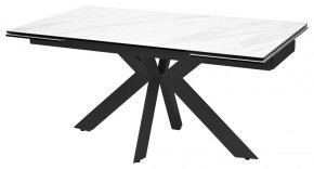 Стол BELLUNO 160 MARBLES KL-99 Белый мрамор матовый, итальянская керамика/ черный каркас, ®DISAUR в Чайковском - chaykovskiy.mebel24.online | фото 1