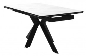Стол BELLUNO 160 MARBLES KL-99 Белый мрамор матовый, итальянская керамика/ черный каркас, ®DISAUR в Чайковском - chaykovskiy.mebel24.online | фото 2