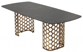 Стол CHIAVARI 220 KL-116 Черный мрамор матовый, итальянская керамика / бронзовый, ®DISAUR в Чайковском - chaykovskiy.mebel24.online | фото 7