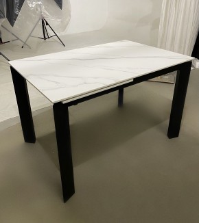 Стол CORNER 120 MATT WHITE MARBLE SOLID CERAMIC / BLACK, ®DISAUR в Чайковском - chaykovskiy.mebel24.online | фото 2