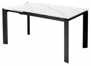 Стол CORNER 120 MATT WHITE MARBLE SOLID CERAMIC / BLACK, ®DISAUR в Чайковском - chaykovskiy.mebel24.online | фото 4