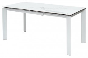 Стол CORNER 120 MATTE STATUARIO Белый мрамор матовый керамика, стекло/ белый каркас, ®DISAUR в Чайковском - chaykovskiy.mebel24.online | фото 1