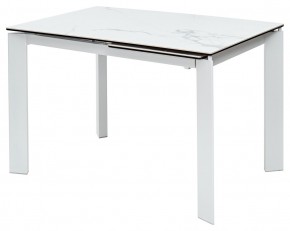 Стол CORNER 120 MATTE STATUARIO Белый мрамор матовый керамика, стекло/ белый каркас, ®DISAUR в Чайковском - chaykovskiy.mebel24.online | фото 2