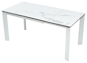 Стол CORNER 120 MATTE STATUARIO Белый мрамор матовый керамика, стекло/ белый каркас, ®DISAUR в Чайковском - chaykovskiy.mebel24.online | фото 3