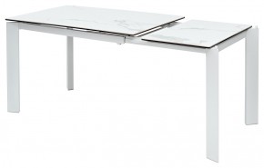 Стол CORNER 120 MATTE STATUARIO Белый мрамор матовый керамика, стекло/ белый каркас, ®DISAUR в Чайковском - chaykovskiy.mebel24.online | фото 4