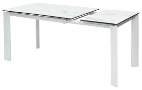 Стол CORNER 120 MATTE STATUARIO Белый мрамор матовый керамика, стекло/ белый каркас, ®DISAUR в Чайковском - chaykovskiy.mebel24.online | фото 5