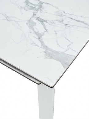 Стол CORNER 120 MATTE STATUARIO Белый мрамор матовый керамика, стекло/ белый каркас, ®DISAUR в Чайковском - chaykovskiy.mebel24.online | фото 6