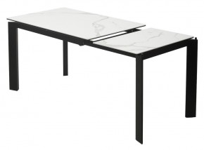 Стол CORNER 120 MATTE STATUARIO Белый мрамор матовый керамика, стекло/ черный каркас, ®DISAUR в Чайковском - chaykovskiy.mebel24.online | фото 4