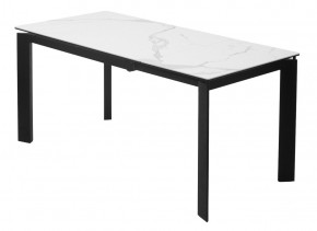 Стол CORNER 120 MATTE STATUARIO Белый мрамор матовый керамика, стекло/ черный каркас, ®DISAUR в Чайковском - chaykovskiy.mebel24.online | фото 5