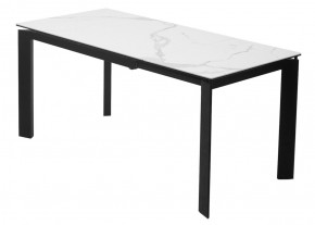 Стол CORNER 120 MATTE STATUARIO Белый мрамор матовый керамика, стекло/ черный каркас, ®DISAUR в Чайковском - chaykovskiy.mebel24.online | фото 6