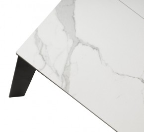 Стол CORNER 120 MATTE STATUARIO Белый мрамор матовый керамика, стекло/ черный каркас, ®DISAUR в Чайковском - chaykovskiy.mebel24.online | фото 8