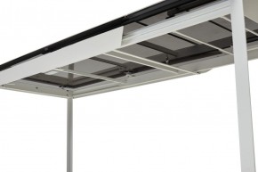 Стол CREMONA 140 HIGH GLOSS STATUARIO Белый мрамор глянцевый, керамика/ белый каркас, ®DISAUR в Чайковском - chaykovskiy.mebel24.online | фото 2
