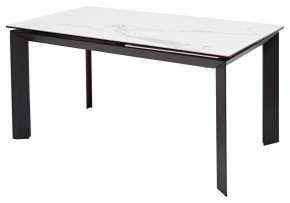 Стол CREMONA 140 HIGH GLOSS STATUARIO Белый мрамор глянцевый, керамика/ черный каркас, ®DISAUR в Чайковском - chaykovskiy.mebel24.online | фото 7