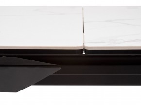 Стол CREMONA 140 MATTE STATUARIO Белый мрамор матовый, керамика/ черный каркас, ®DISAUR в Чайковском - chaykovskiy.mebel24.online | фото 4