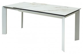 Стол CREMONA 180 KL-188 Контрастный мрамор матовый, итальянская керамика/ белый каркас, ®DISAUR в Чайковском - chaykovskiy.mebel24.online | фото 3