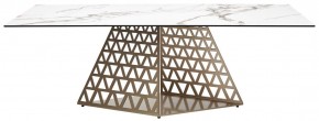 Стол ENNA 220 KL-188 Контрастный мрамор матовый, итальянская керамика/ каркас цвета шампань, ®DISAUR в Чайковском - chaykovskiy.mebel24.online | фото 10