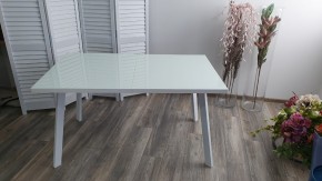 Стол ФИН 140 Белый, стекло/ Белый каркас М-City в Чайковском - chaykovskiy.mebel24.online | фото 9