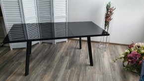 Стол ФИН 140 Черный, стекло/ Черный каркас М-City в Чайковском - chaykovskiy.mebel24.online | фото 9