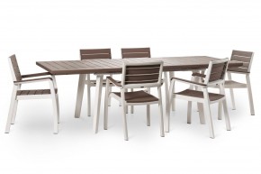 Стол Гармония раздвижной (Harmony Extendable) белый-капучино в Чайковском - chaykovskiy.mebel24.online | фото 6