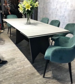 Стол IVAR 180 MARBLES KL-99 Белый мрамор, итальянская керамика/серый, ®DISAUR в Чайковском - chaykovskiy.mebel24.online | фото 6