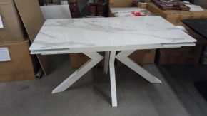Стол Кентукки 3 140 БЕЛЫЙ МРАМОР, стекло / БЕЛЫЙ, М-City в Чайковском - chaykovskiy.mebel24.online | фото 2