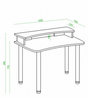 Стол компьютерный Домино Лайт СКЛ-Софт120МО+НКИЛ120 в Чайковском - chaykovskiy.mebel24.online | фото 2